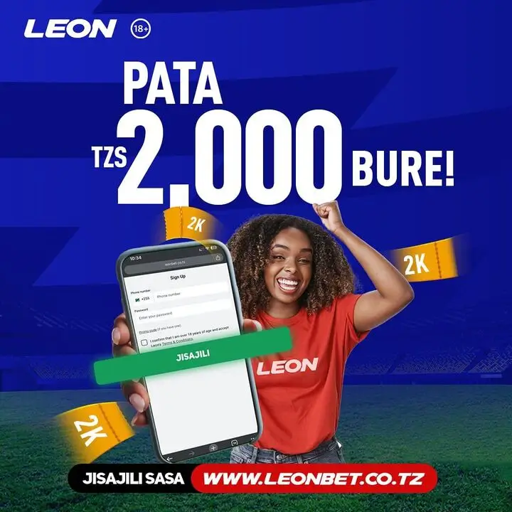 Tsh. 5,000 Bure | Install LeonBet App